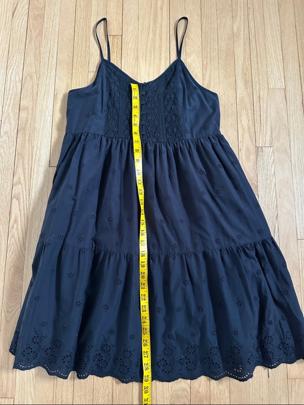 Levi’s Cora eyelet black babydoll dress medium - Picture 8 of 13
